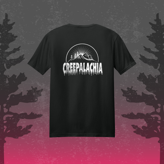 Classic Unisex Creepalachia White Logo Badge Tee