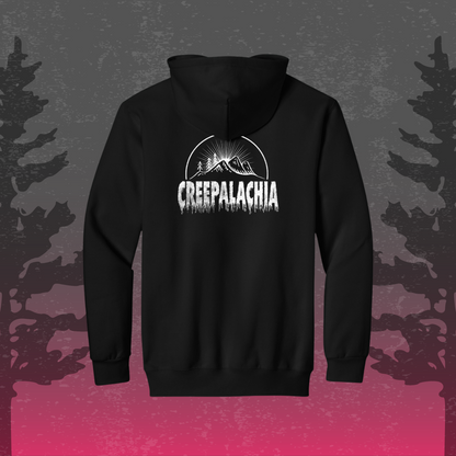 Classic White Logo Creepalachia Badge Hoodie
