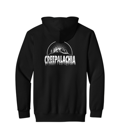 Classic White Logo Creepalachia Badge Hoodie