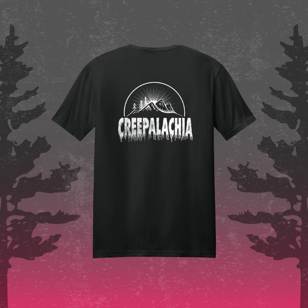 Classic Unisex Creepalachia White Logo Badge Tee
