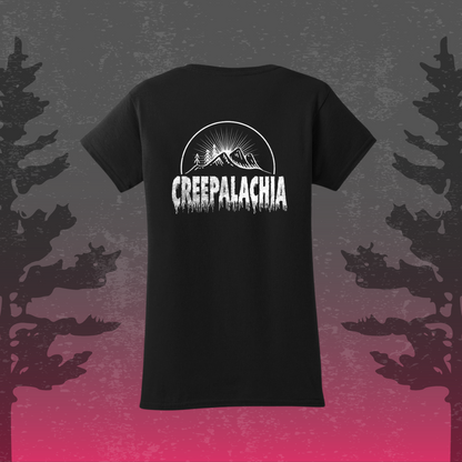 Classic Women's Semi-Fitted Creepalachia White Logo Badge Tee